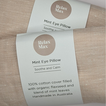 Load image into Gallery viewer, Organic Cotton Mint Eye Pillow